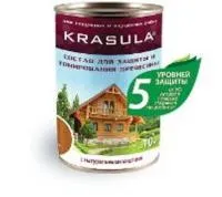 состав krasula защитно-тонирующий д/древесины, белый, 3,3л,  норт